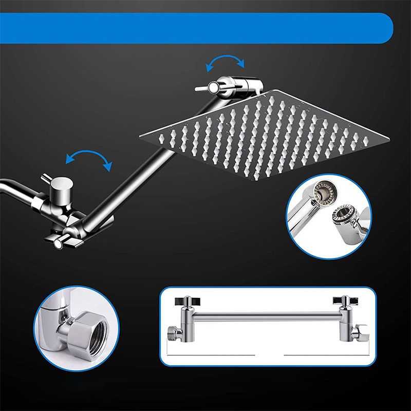 Lisslune | Modern shower combination spray 5 setting patterns handheld shower head with large shower head