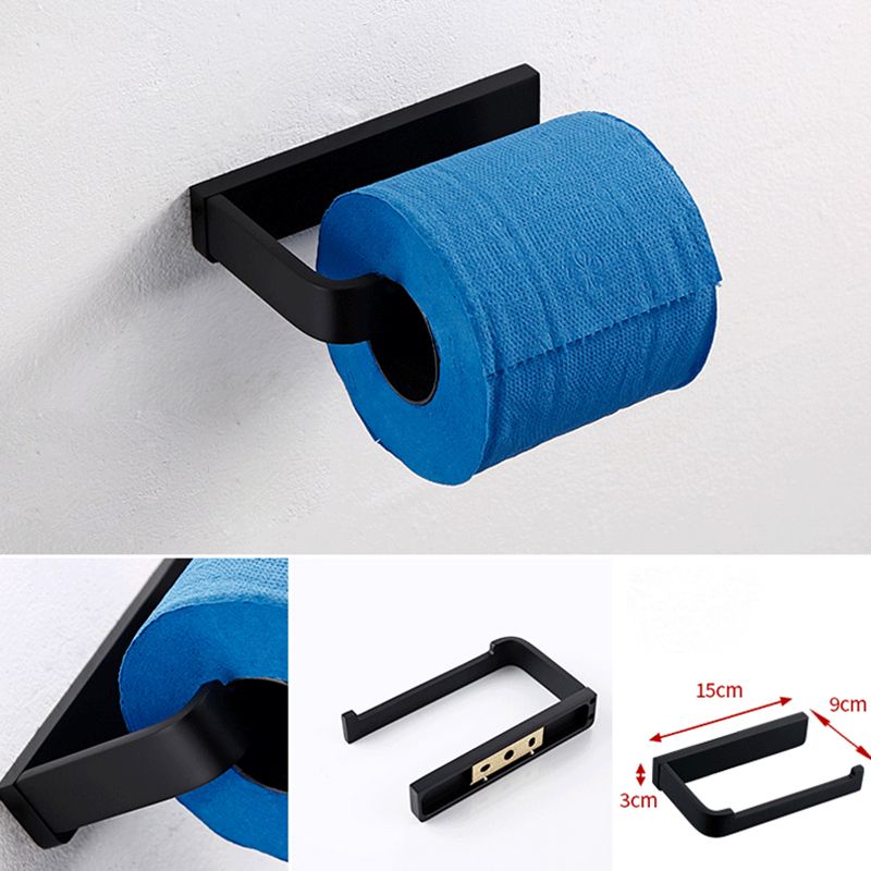 Lisslune | Black Bathroom Accessories Hardware Set with Towel Bar and Bathroom Shelf