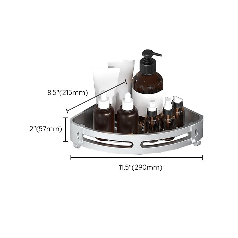 Lisslune | Modern Bathroom Hardware Set Bathroom Shelf Silver/Black Bathroom Accessories Set