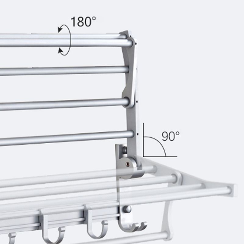 Lisslune | Silver Contemporary Bathroom Hardware Set Stainless Steel Aluminum Bathroom Set