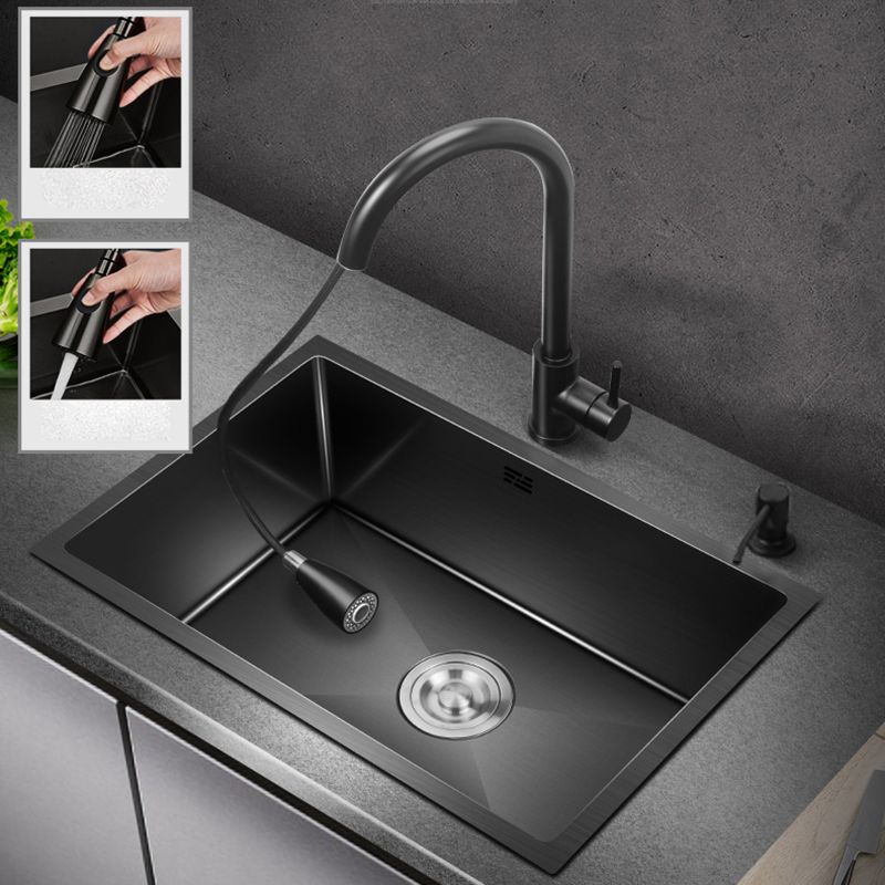 Lisslune | Classic sink made of stainless steel built-in sink with scratch-resistant basin for the kitchen