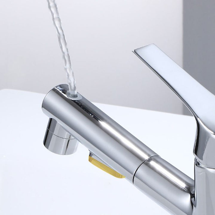 Lisslune | Modern Sink Faucet Solid Color Metal Sink Bathroom Faucet