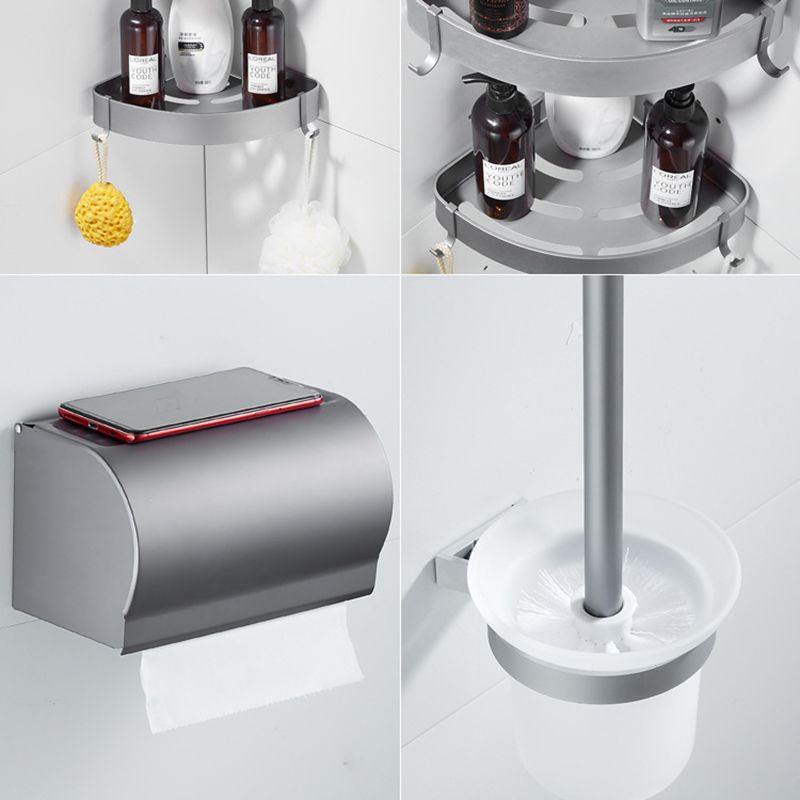 Lisslune | 6-piece contemporary bathroom accessory set bathroom shelf/towel bar paper holder included