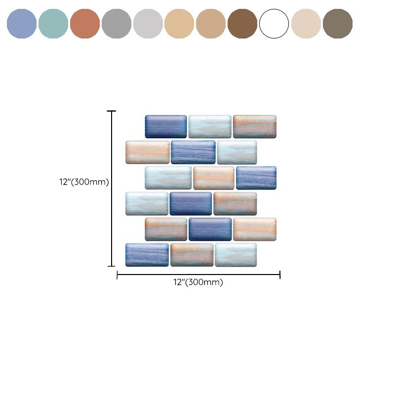 Lisslune | Modern Matte Peel and Stick Tile Rectangular PVC Subway Tile for Bathroom