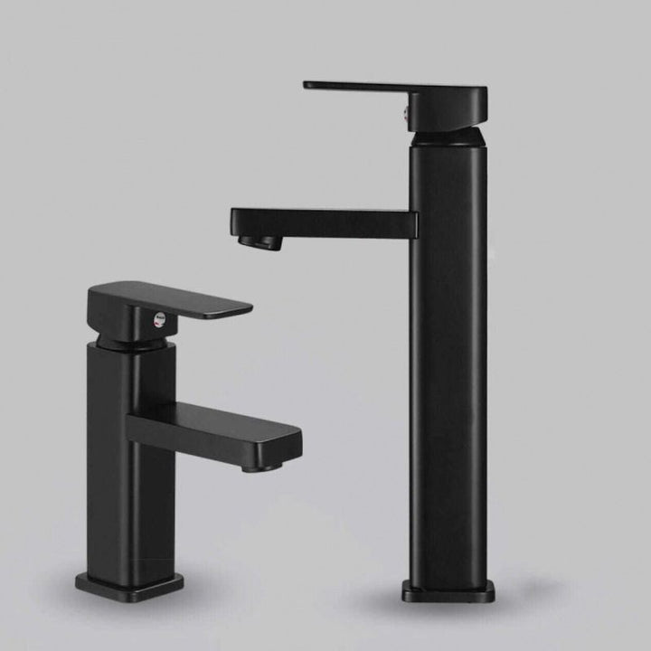 Lisslune | Industrial Bathroom Faucet Stainless Steel Lever Handles with Water Hose Sink Faucet