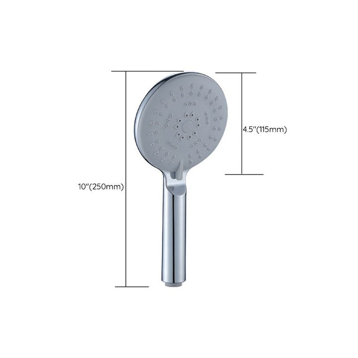 Lisslune | Silver Shower Head Combo Metal Modern 5 Spray Pattern Shower Heads