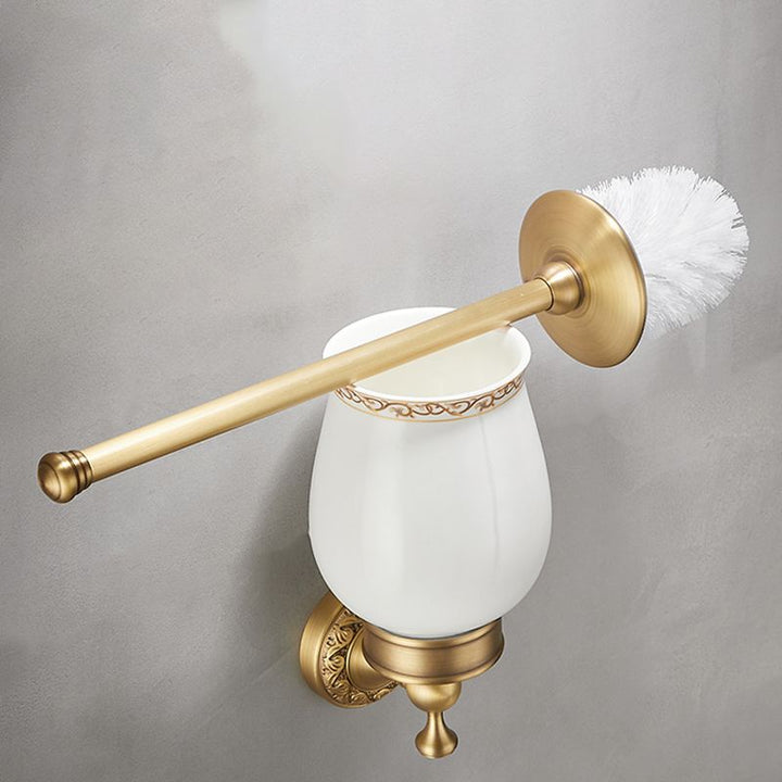 Lisslune | Traditional brushed brass bathroom accessories as a single piece or in a set