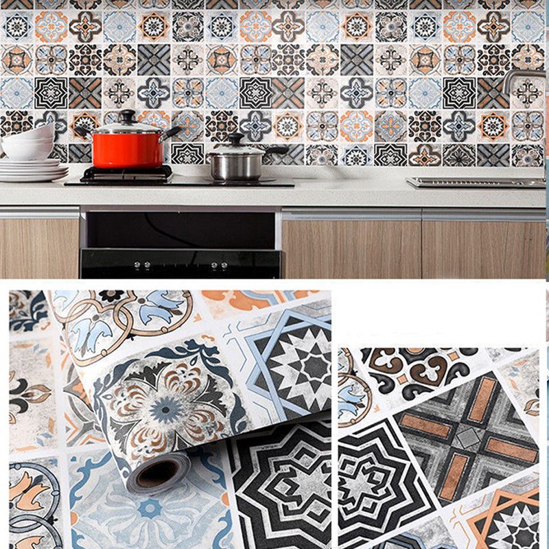 Lisslune | Square Grid Peel and Stick Tile PVC Mosaic Tile for Kitchen Backsplash