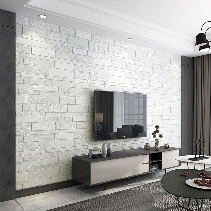 Lisslune | Industrial 3D Brick Wall Plank Bathroom Living Room Wall Panel Set of 10