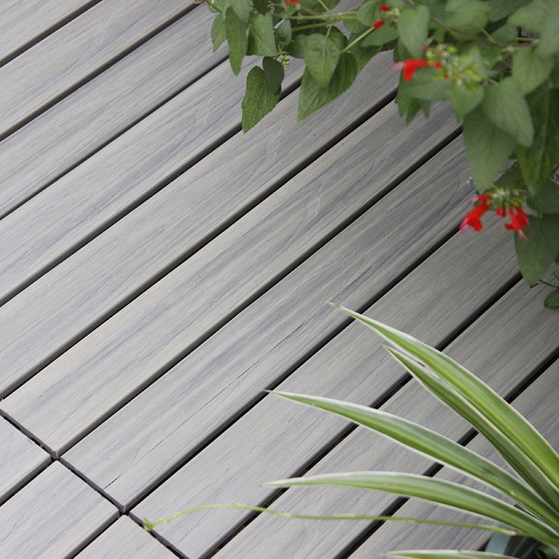 Lisslune | Interlocking composite deck tiles Striped pattern patio tiles