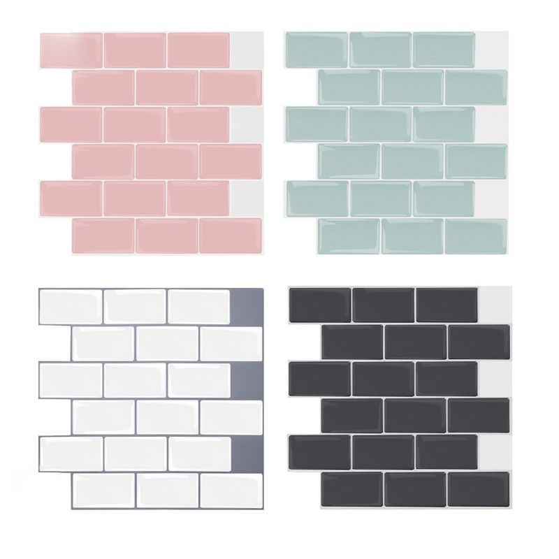 Lisslune | Simple Peel & Stick Tile Scratch-Resistant Plastic Peel and Stick Subway Tile for Shower