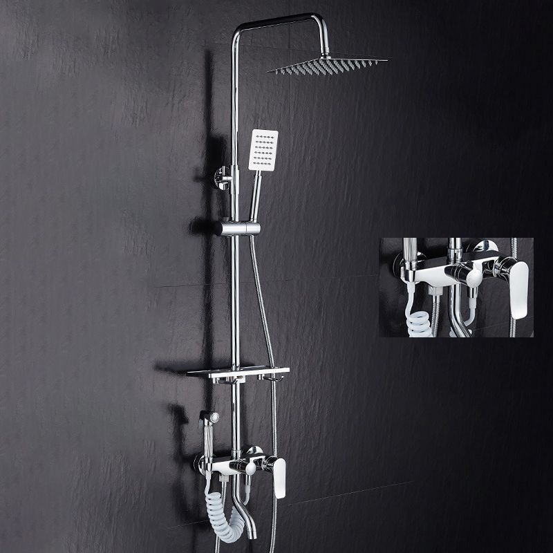 Lisslune | Modern adjustable water flow shower faucet shower arm shower system on the wall