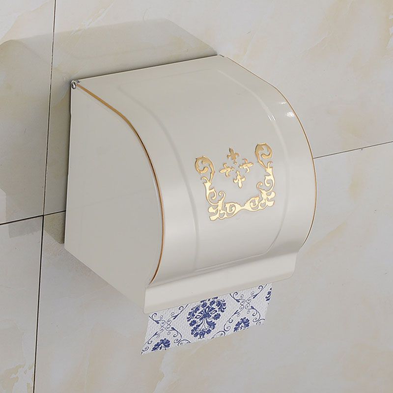 Lisslune | Vintage Bathroom Accessory Set Aluminum Paper Holder in White