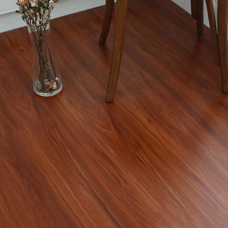Lisslune | Rectangle PVC Floor Covering Peel and Stick Wood Look Smooth Vinyl Flooring