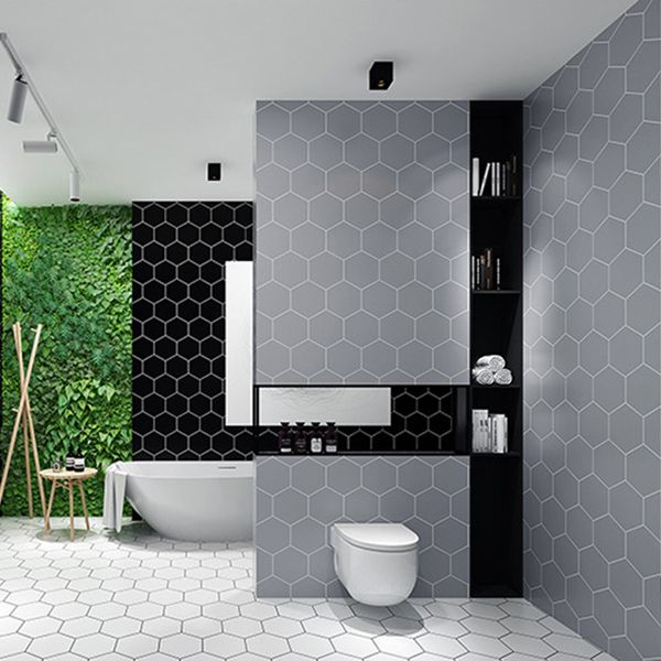 Lisslune | Bathroom Wall Floor Tile Waterproof Geometric Pattern Floor Wallpaper