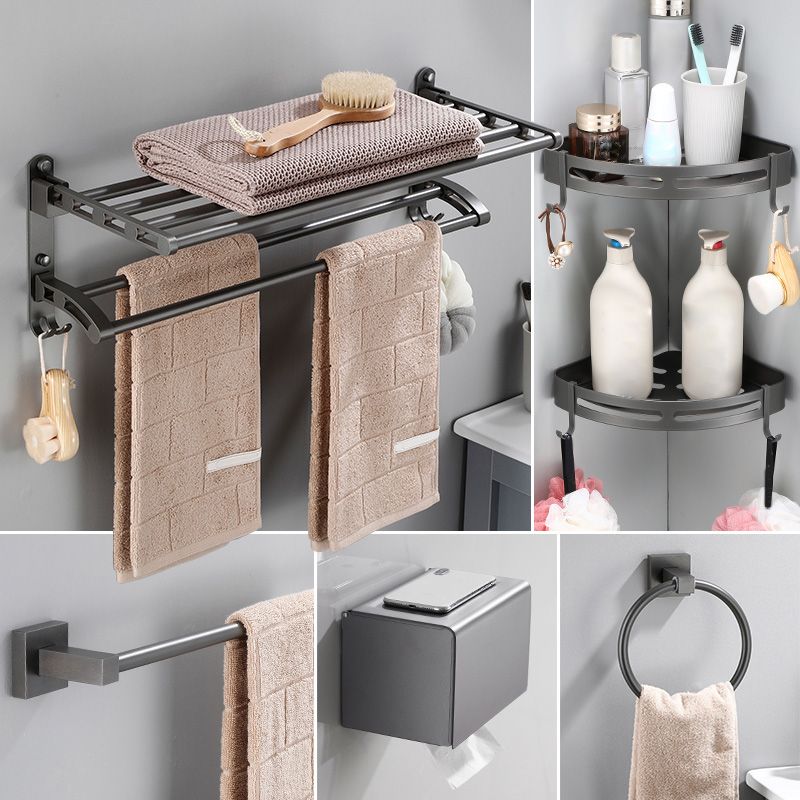 Lisslune | Modern Bathroom Accessories Hardware Set Gray Bathroom Hardware Set