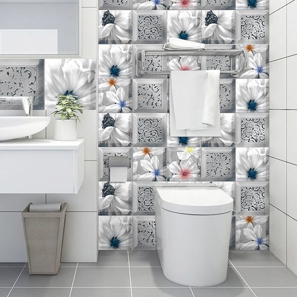 Lisslune | Plastic Peel and Stick Backsplash Tile Square Wallpaper with waterproof