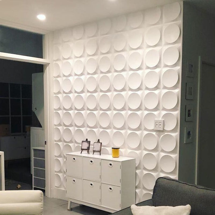 Lisslune | Modern Style PVC Wall Panel Living Room Peel and Stick Wall Covering 3D Wall Covering