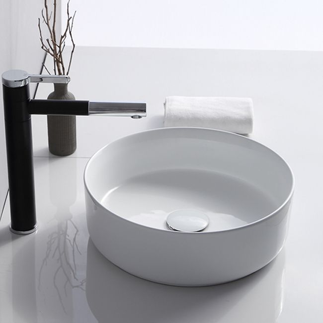 Lisslune | Modern Sink Porcelain Solid Color Round Sink