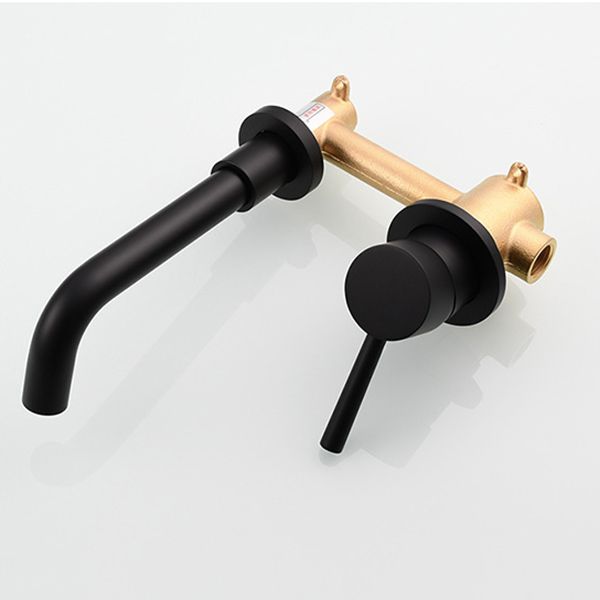 Lisslune | Single Hole Wall Mounted Bathroom Faucet Swivel Spout Sink Faucet