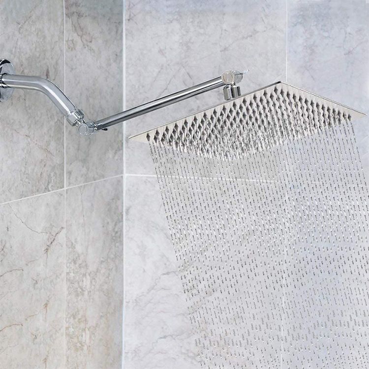 Lisslune | Modern square shower head wall mount standard spray fixed shower