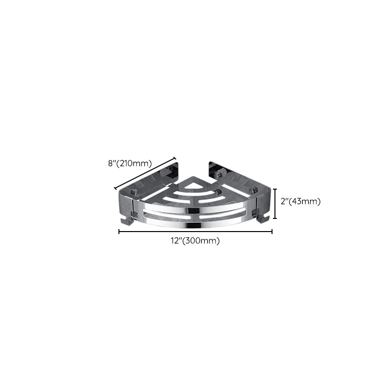 Lisslune | Modern Bathroom Hardware Set Silver Bath Shelf Bath Hardware Set