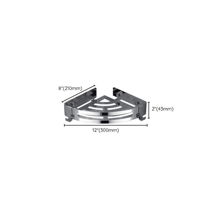 Lisslune | Modern Bathroom Hardware Set Silver Bath Shelf Bath Hardware Set