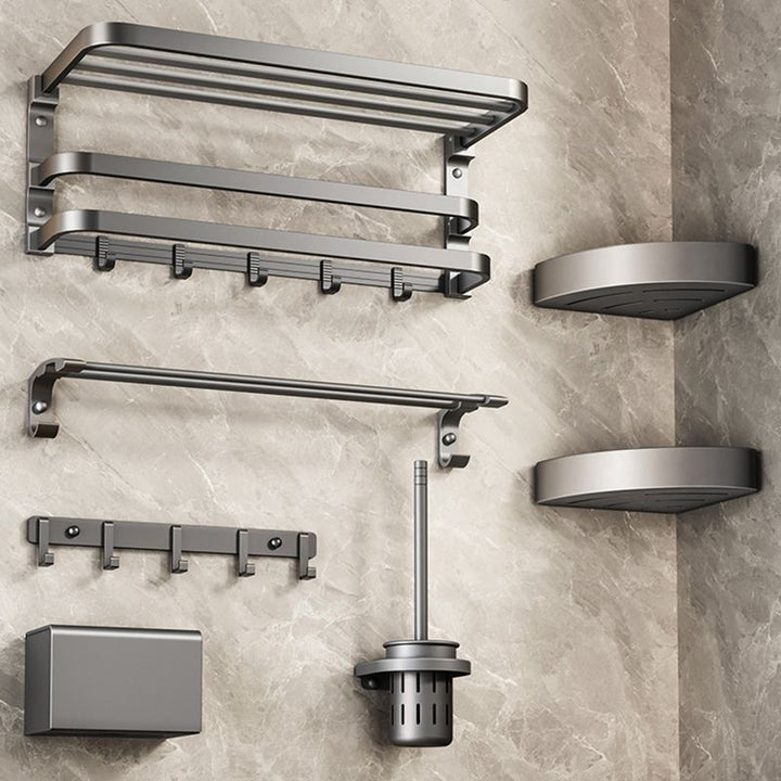 Lisslune | Traditional bathroom accessory as a single piece or in a set in gray