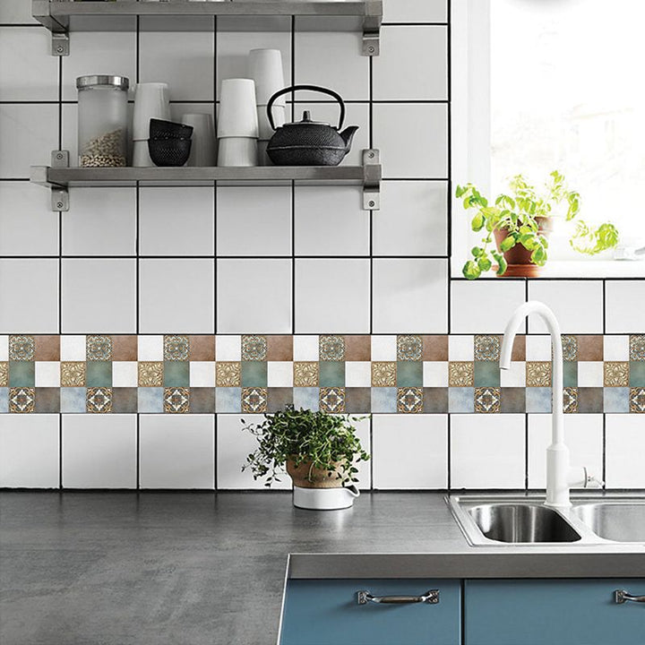 Lisslune | Modern backsplash tile Smooth Self-adhesive wall tile for the bathroom