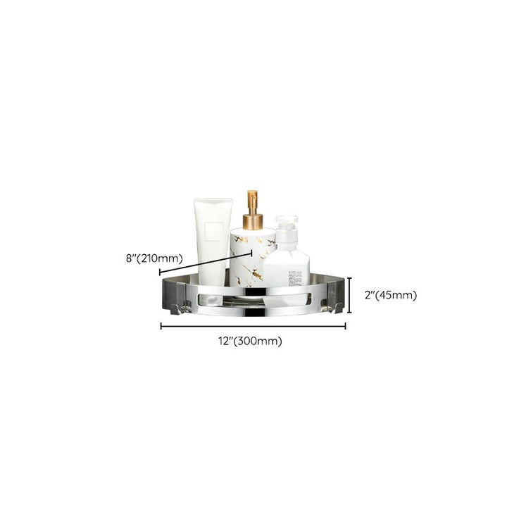 Lisslune | Modern Bathroom Hardware Set Silver Bathroom Shelf Bathroom Hardware Set