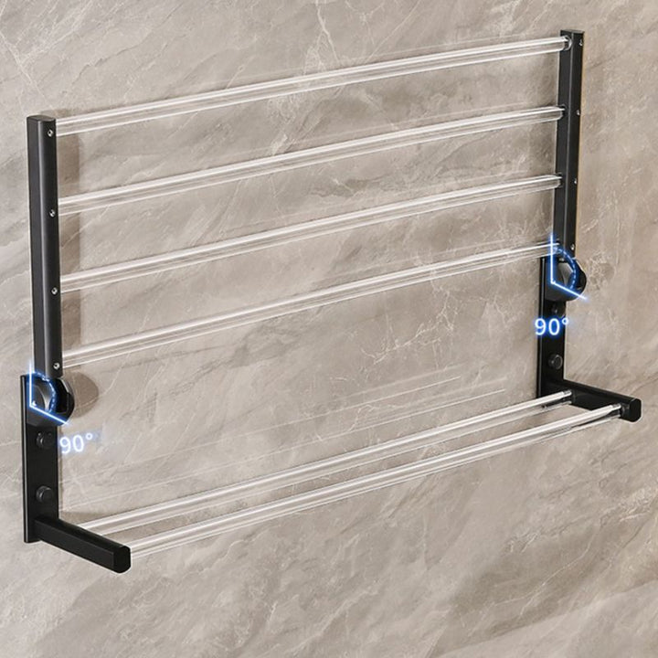 Lisslune | Modern Bathroom Accessories Set Black Towel Bar Bathroom Shelf Bathroom Fittings Set