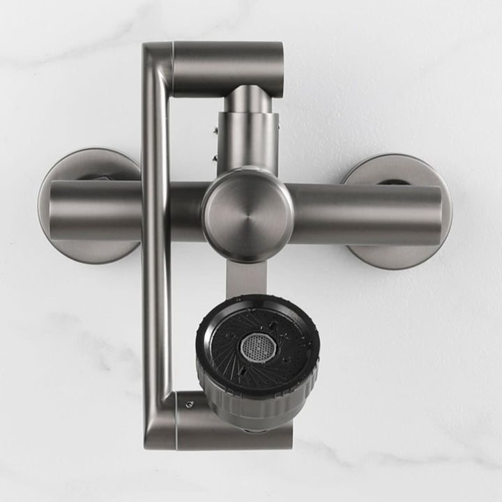 Lisslune | Modern Wall-Mounted Kitchen Faucet Single Lever Faucet in Chrome