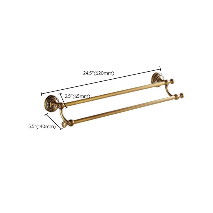 Lisslune | Traditional Brass Bathroom Accessory Set Brushed Bronze Bathroom Set