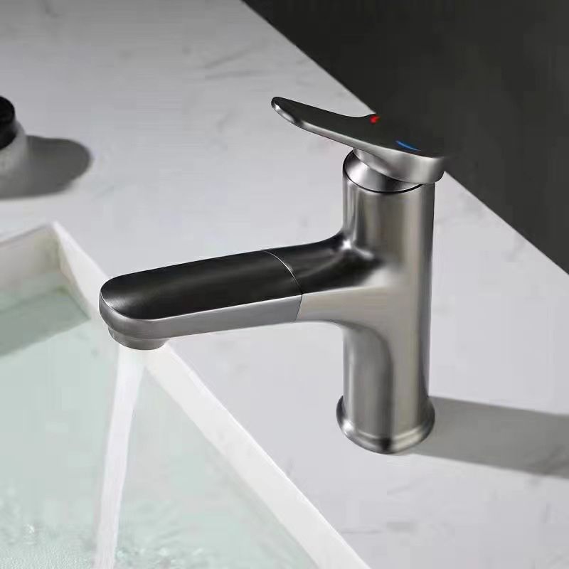 Lisslune | Modern Vessel Faucet Brass Lever Handle Swivel Spout Bathroom Vessel Faucet