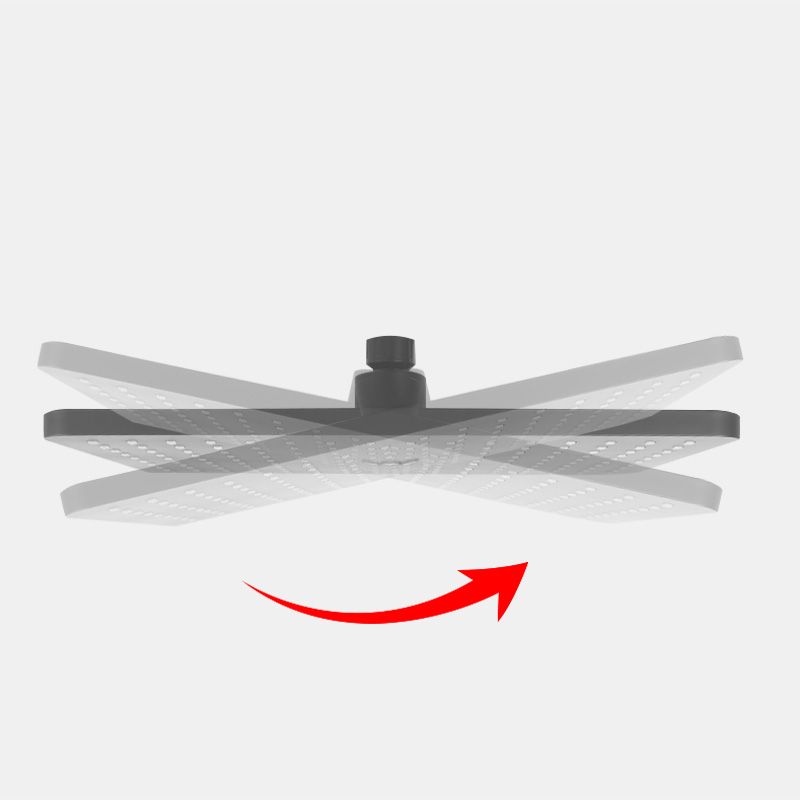 Lisslune | Rectangular Gray Showerhead Combo Standard Spray Pattern Showerhead