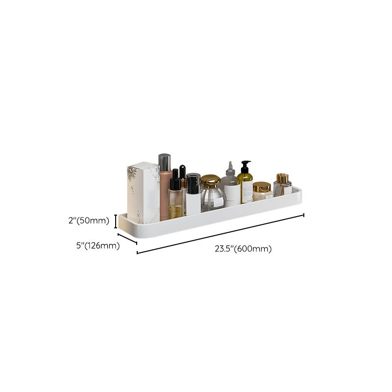 Lisslune | Contemporary Bathroom Accessory Set Metal Bathroom Shelf in White