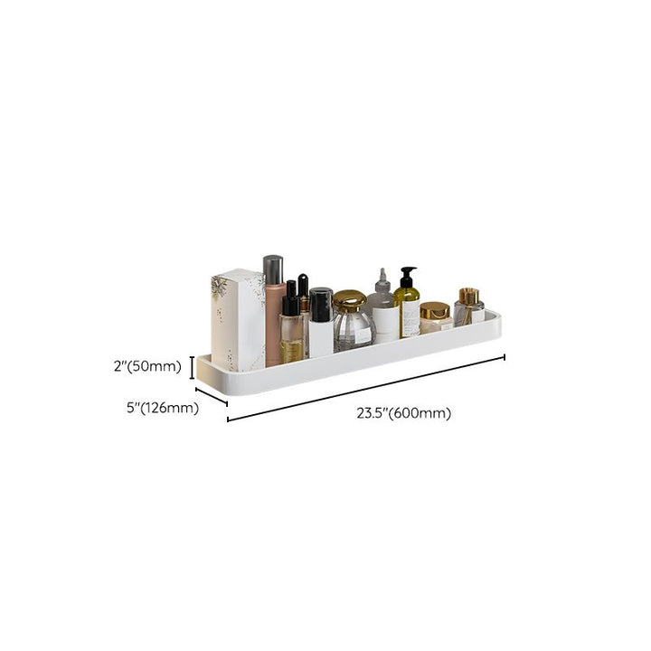 Lisslune | Contemporary Bathroom Accessory Set Metal Bathroom Shelf in White