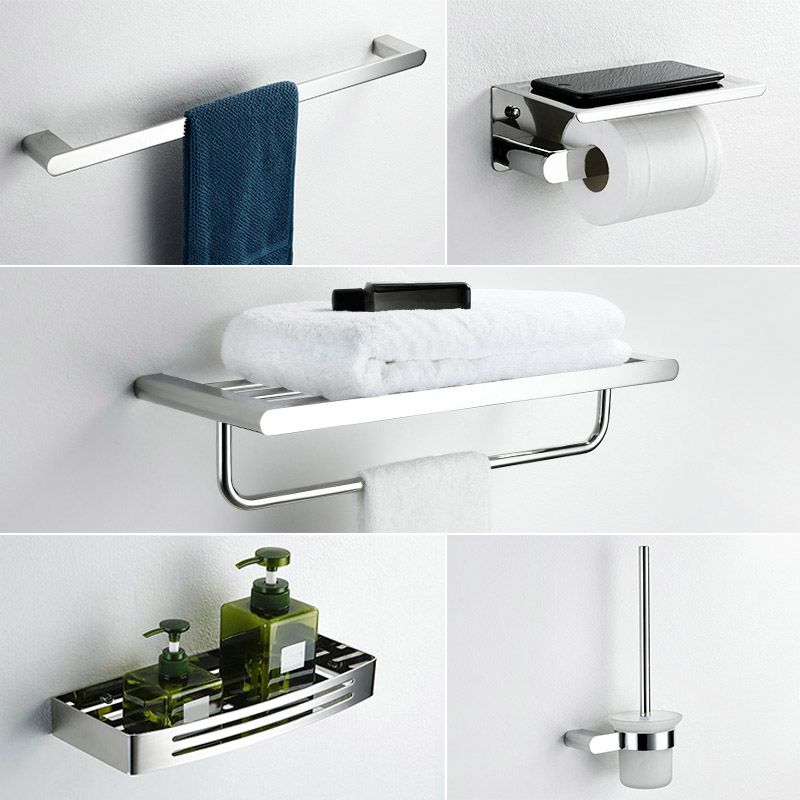 Lisslune | Contemporary bathroom accessories single item or in set in silver