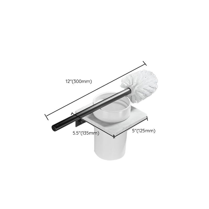 Lisslune | Metal and Marble Bathroom Hardware Set as a Single Piece or as a Set in Black