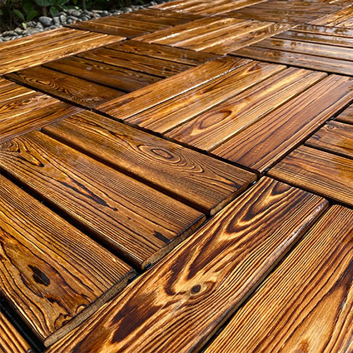 Lisslune | Outdoor composite decking tiles with snap-in stripe detail kit decking tiles
