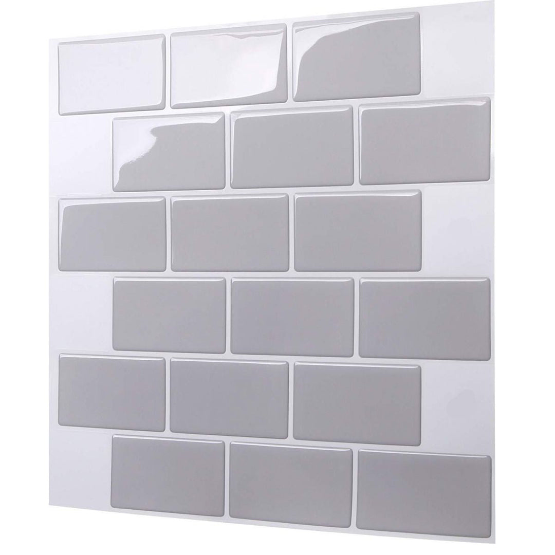Lisslune | Modern Peel and Stick Wall Tile PVC Offset Joint Peel and Stick Wall Tile