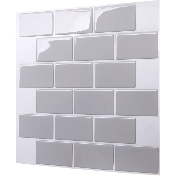 Lisslune | Modern Peel and Stick Wall Tile PVC Offset Joint Peel and Stick Wall Tile