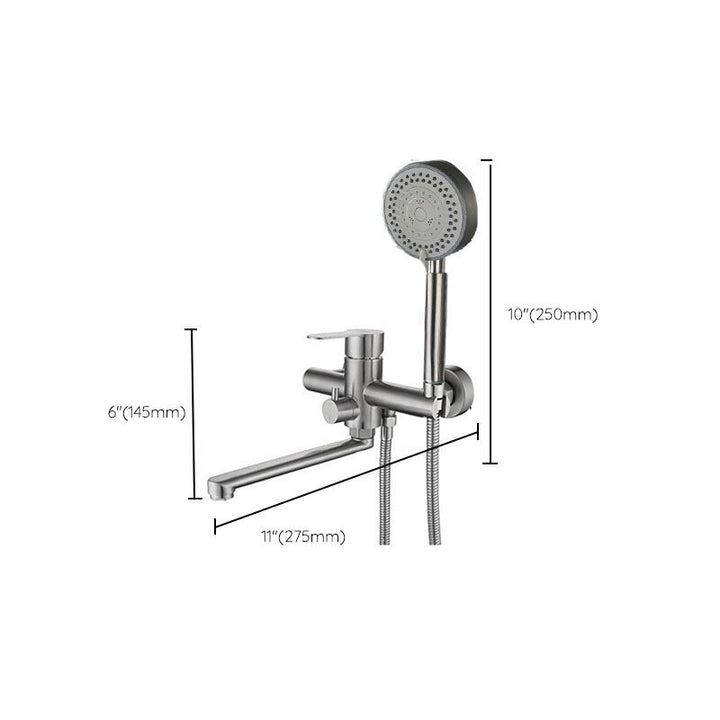 Lisslune | Bathroom Bathtub Faucet Lever Handheld Shower Bathtub Faucet