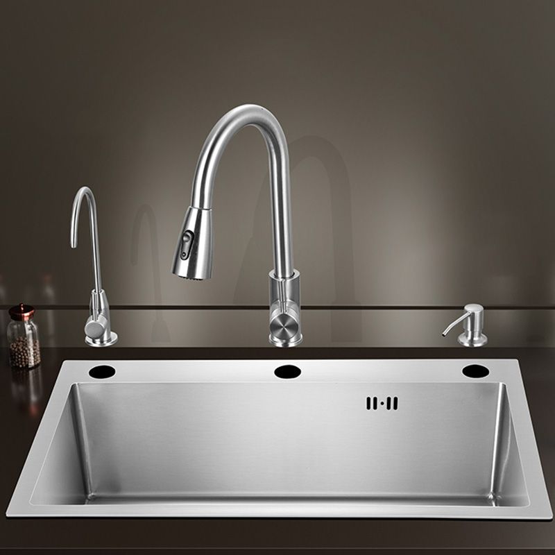Lisslune | Contemporary Style Kitchen Sink Stainless Steel Color Fast Built-In Sink