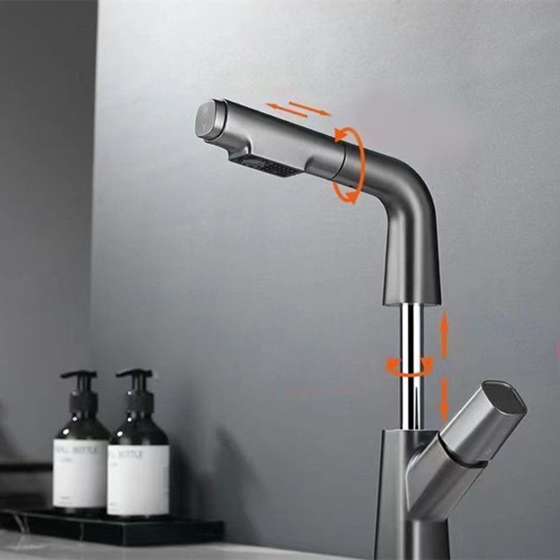 Lisslune | Modern Centerset Bathroom Faucet Single Color Copper Sink Faucet