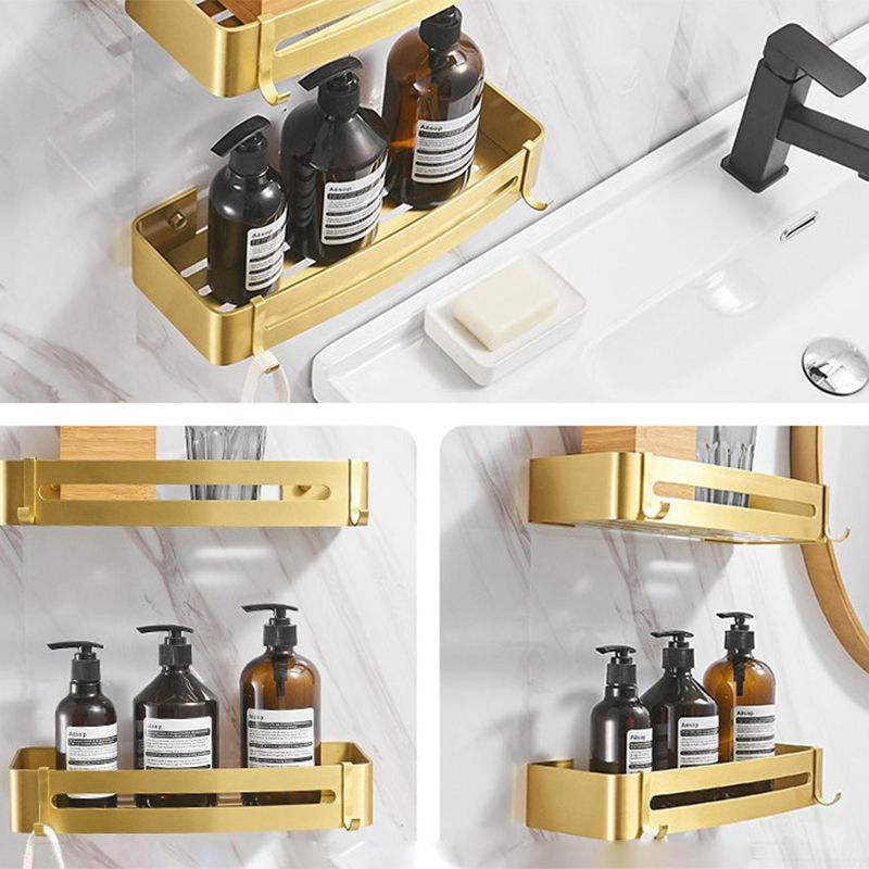 Lisslune | Modern Bathroom Hardware Paper Holder Bathroom Shelf Gold Bathroom Accessories Set