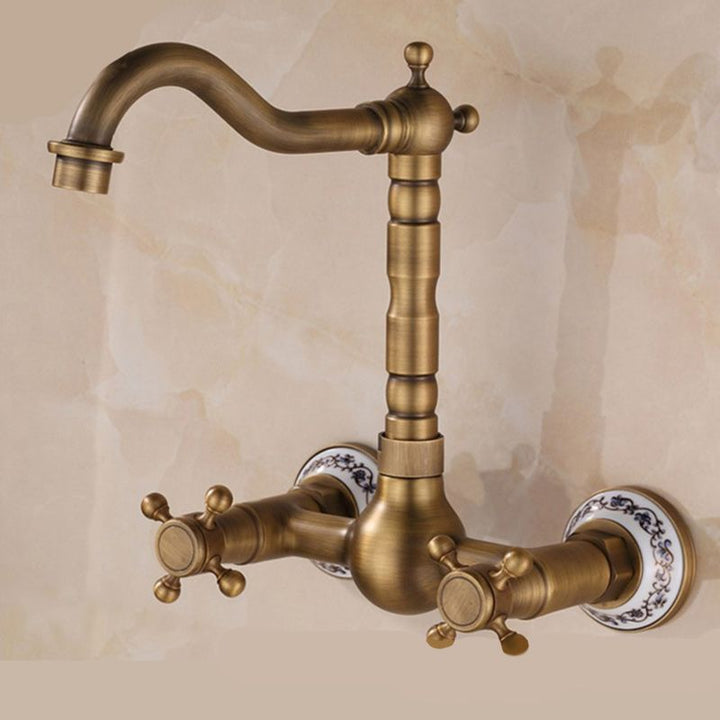 Lisslune | Wall-mounted Fixture Glam Style Bathroom Fixture with 2 Handles