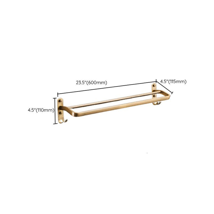 Lisslune | Vintage Bronze Bathroom Accessories Set Brushed Brass Towel Bar/Paper Holder/Bath Shelf