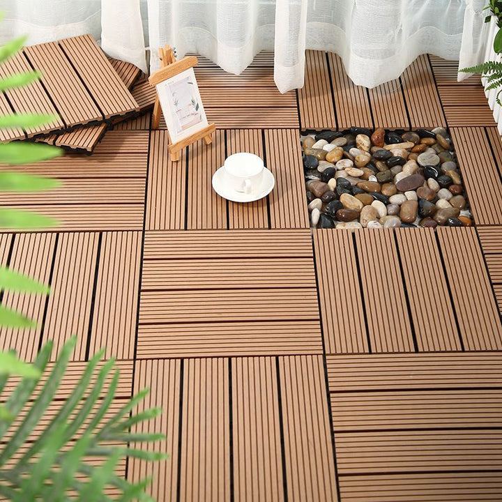 Lisslune | Rectangular constructed tiles water-resistant parquet flooring for balcony