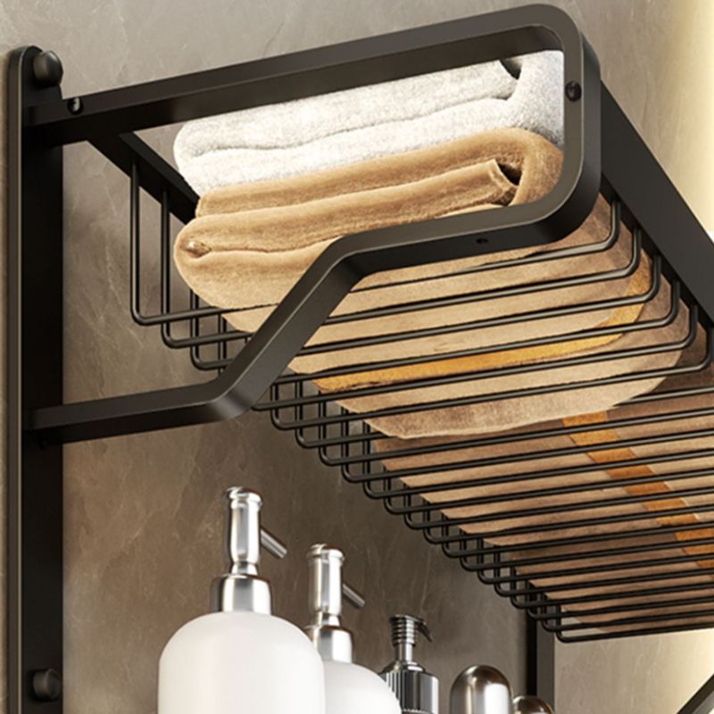 Lisslune | Modern Bathroom Set Matte Black Bathroom Shelf Towel Rack Bathroom Accessories Set